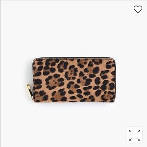 J. Crew Harper Continental Wallet in Italian Calfhair